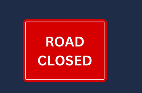 Cau rhan o’r A484 ym Mronwydd dros nos, 8-9 Mai 2026